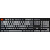 Keychron K1- X1, toetsenbord Grijs/grijs, US lay-out, Gateron Low Profile Red, Witte leds, ABS keycaps, Bluetooth