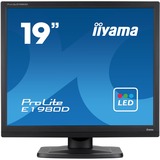 iiyama ProLite E1980D-B1 19" monitor Zwart, VGA, DVI