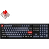 Keychron V6-C1, gaming toetsenbord Zwart/transparant, US lay-out, Keychron K Pro Red, RGB leds, Double-shot PBT, hot swap, Knob