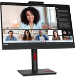 Lenovo ThinkVision T24mv-30 (63D7UAT3EU) 23.8" monitor Zwart, HDMI, DisplayPort, USB-C, Webcam