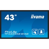 iiyama ProLite TF4339AS-B1AG 42.5" Public Display Zwart (mat), Touch, HDMI, DisplayPort, LAN, USB, Audio