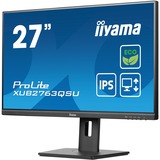 iiyama ProLite XUB2763QSU-B1 27" monitor Zwart, HDMI, DisplayPort, USB, Audio