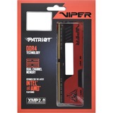 Patriot 32 GB DDR4-4000 Kit werkgeheugen Rood/zwart, PVE2432G400C0K, Viper Elite II, XMP 2.0