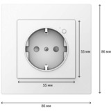 Aqara Wall Outlet H2 EU stekkerdoos Wit, Zigbee