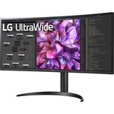 LG UltraWide 34WQ75C-B 34" Curved monitor Zwart, 2x HDMI, DisplayPort, 4x USB-A, USB-B, USB-C, RJ-45