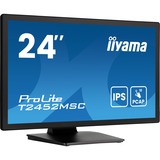 iiyama ProLite T2452MSC-B1AG 23.8" touchscreen monitor Zwart, 75 Hz, Touch, HDMI, DisplayPort, USB, Audio