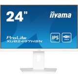 iiyama ProLite XUB2497HSN-W2 23.8" monitor Wit, 100 Hz, HDMI, DisplayPort, USB-C, Audio