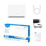 Cudy N300 Wi-Fi 4G LTE Cat4 Router Wit, Cudy App, nano SIM-slot