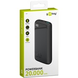 goobay Quick Charge Powerbank 20.000 mAh - 74 Wh Zwart, USB-C PD, QC 3.0