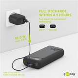 goobay Quick Charge Powerbank 20.000 mAh - 74 Wh Zwart, USB-C PD, QC 3.0