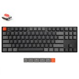 Keychron K1-M1, toetsenbord Grijs/grijs, US lay-out, Gateron Low Profile Red, RGB leds, TKL, ABS keycaps, Bluetooth