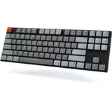 Keychron K1-M1, toetsenbord Grijs/grijs, US lay-out, Gateron Low Profile Red, RGB leds, TKL, ABS keycaps, Bluetooth