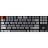 Keychron K1-M1, toetsenbord Grijs/grijs, US lay-out, Gateron Low Profile Red, RGB leds, TKL, ABS keycaps, Bluetooth