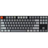 Keychron K1-M1, toetsenbord Grijs/grijs, US lay-out, Gateron Low Profile Red, RGB leds, TKL, ABS keycaps, Bluetooth