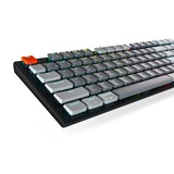 Keychron K1-M1, toetsenbord Grijs/grijs, US lay-out, Gateron Low Profile Red, RGB leds, TKL, ABS keycaps, Bluetooth