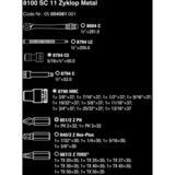 Wera 8100 SC 11 Zyklop Metalen ratelset gereedschapsset Zwart/groen, 28-delig, volledig metalen omschakelbare ratel