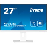 iiyama ProLite XUB2797QSN-W1 27" monitor Wit (mat), HDMI, DisplayPort, USB-C, LAN, Audio