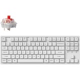 Keychron K8 Pro-Q1, toetsenbord Wit, US lay-out, Keychron K Pro Red, RGB leds, TKL, Double-shot PBT, hot swap, Bluetooth 5.1