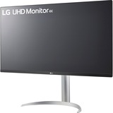 LG 32UP55NP-W 31.5" 4K UHD monitor Zilver/zwart, 2x HDMI, 1x DisplayPort, USB-A, USB-C