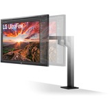 LG UltraFine 27UN880P-B 27" 4K UHD monitor Zwart, 2x HDMI, 1x DisplayPort, 2x USB-A, 1x USB-C