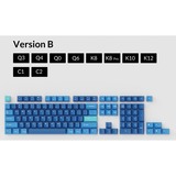 Keychron OEM Dye-Sub PBT Keycap Set - Ocean keycaps Donkerblauw/lichtblauw