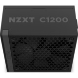 NZXT C1200 Gold ATX 3.1, 1200 Watt voeding  Zwart, 1x 16-pins grafische kaartconnector, 6x PCIe, kabelmanagement