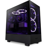 NZXT H5 Elite All Black midi tower behuizing Zwart | 1x USB-A | 1x USB-C | RGB | Tempered Glass