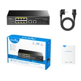 Cudy 8-GbE PoE+ Switch with 2 Uplink GbE and 2 Uplink SFP Zwart