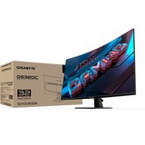 GIGABYTE GS32QC 32" Curved gaming monitor Zwart (mat), 2x HDMI, DisplayPort, 165 Hz