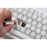 Ducky Zero 6108 Pure White, gaming toetsenbord Wit, US lay-out, Cherry MX2A Red, RGB leds, Double-shot PBT, hot swap, 2.4GHz | Bluetooth | USB-C