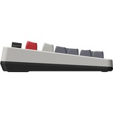 8BitDo Retro Mechanical Keyboard N Edition, gaming toetsenbord Grijs/donkerrood, US lay-out, Kailh Box White, Bluetooth Low Energy, Wireless 2.4G, USB