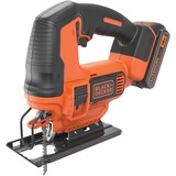 BLACK+DECKER BDCJS18E1-QW 18V 2.5Ah Pendeldecoupeerzaag Oranje/zwart, 18V 2.5Ah accu en lader inbegrepen