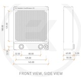 EKWB EK CoolStream CE 140 radiator Zwart