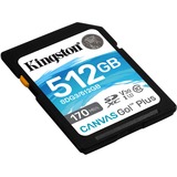 Kingston Canvas Go! Plus SDXC 512 GB geheugenkaart Zwart, UHS-I U3, Class 10