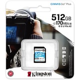 Kingston Canvas Go! Plus SDXC 512 GB geheugenkaart Zwart, UHS-I U3, Class 10