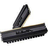 Patriot 8 GB DDR4-3200 Kit werkgeheugen Zwart, PVB48G320C6K, Viper 4 Blackout, XMP