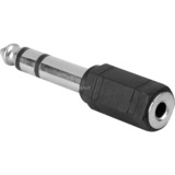 goobay Adapter 3,5 mm Jack > 6,35 mm Jack Zwart/zilver, Stereo