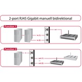 DeLOCK Switch RJ45 10/100/1000 Mbps 2 port Grijs/zwart