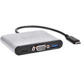 SilverStone USB-C naar VGA adapter Zilver/zwart