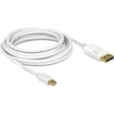 DeLOCK Mini DisplayPort > DisplayPort adapter Wit, 5 meter