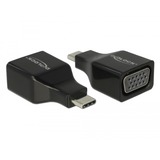 DeLOCK USB-C naar VGA (DP Alt Mode) adapter Zwart