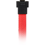 Sharkoon Sata III 90° sleeve kabel Rood, 0,6 meter