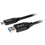 Sharkoon USB 3.1 Gen 2-A > USB-C kabel Zwart, 1 meter