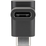 goobay Adapter USB-C aansluiting > USB-C stekker, 90° Zwart