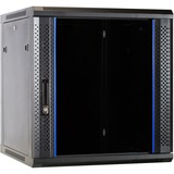 DSI 12U wandkast met glazen deur - DS6612 server rack Zwart, 600 x 600 x 635mm