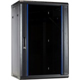 DSI 18U wandkast met glazen deur - DS6418 server rack Zwart, 600 x 450 x 900mm