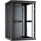 DSI 18U wandkast met glazen deur - DS6618-WAND server rack Zwart, 600 x 600 x 900mm