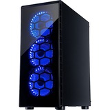 Inter-Tech CXC2 midi tower behuizing Zwart | 3x USB-A | Window