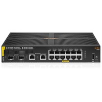 Hewlett Packard Enterprise Aruba CX 6100 12G CL4 PoE 2G/2SFP+ switch Zwart, 139 Watt PoE, 1U