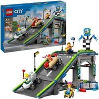 LEGO City - Snelle schans voor raceauto's Constructiespeelgoed 60460 | Autoracebaan voor raceauto's | Zeepkistenset